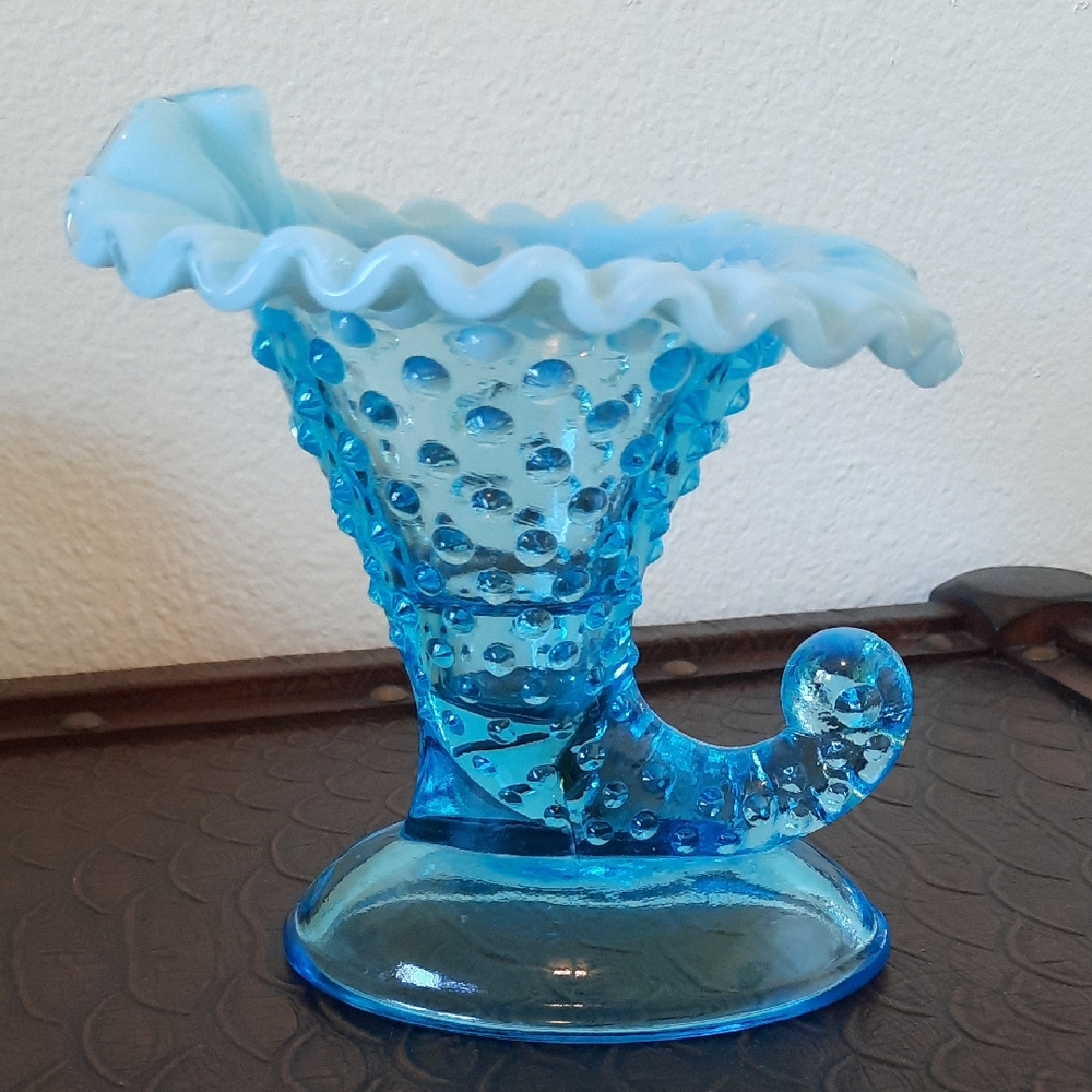Blue Glass Art Vase
